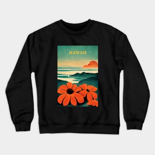 Hawaii Retro Travel Crewneck Sweatshirt